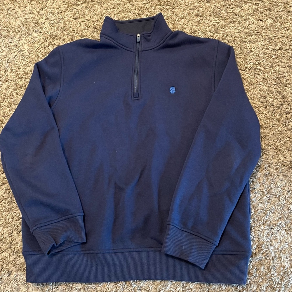 Izod Men's Dark Blue Zip-Up Sweater